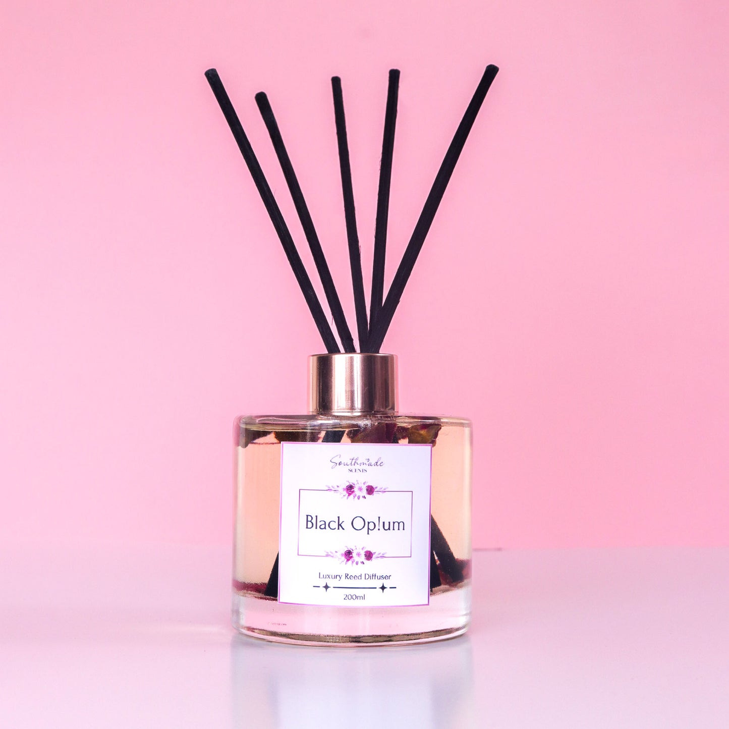 Rose Bud Infused Reed Diffuser with Rose Gold Collar (200ml)