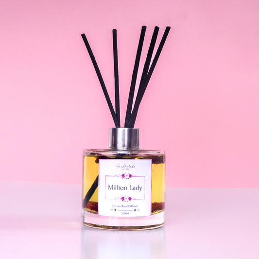 Rose Bud Infused Reed Diffuser with Silver Collar (200ml)